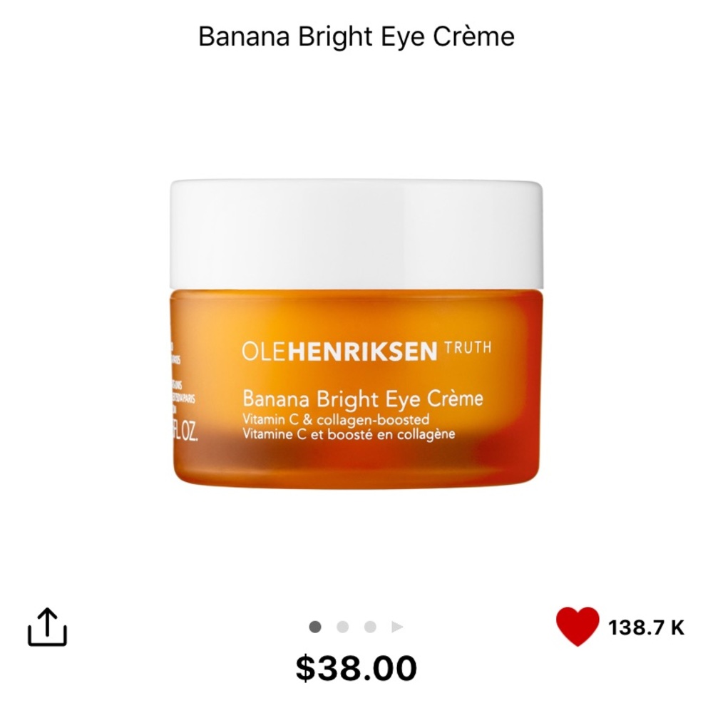 BNIB OLEHENRIKSEN BANANA BRIGHT EYE CREME